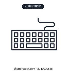 keyboard icon symbol template for graphic and web design collection logo vector illustration