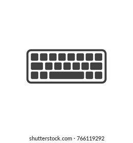 Keyboard icon or symbol vector, device flat style
