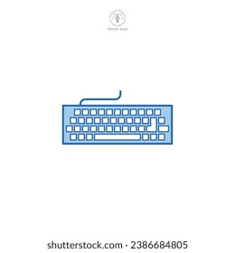 Keyboard-Symbol, Vektorgrafik einzeln auf weißem Hintergrund
