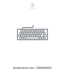 Keyboard icon symbol vector illustration isolated on white background