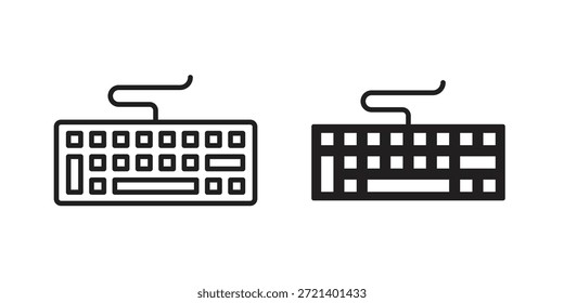 Ícone de teclado do modelo. Conjunto de gráficos vetoriais de ícones