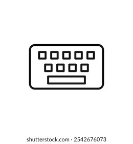 Keyboard icon Thin line art isolated