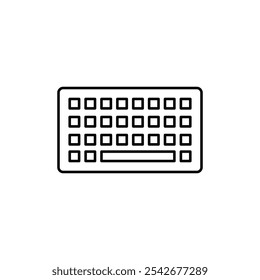 Tastensymbol dünne Linienkunst einzeln