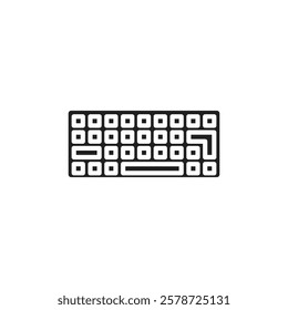 Keyboard icon Thin line art collection