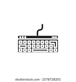 Keyboard icon Thin line art collection