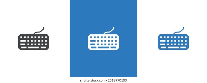 Dünne Liniengrafik des Tastatursymbols