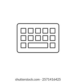 Keyboard icon Thin line vector