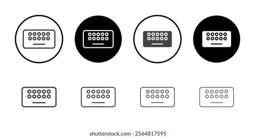 Keyboard icon Thin outline art symbol