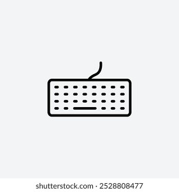 Keyboard icon in tree different line stroke sizes.