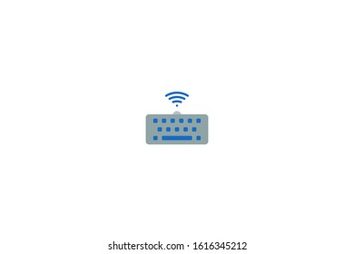 Keyboard icon in trendy flat style isolated on white background vector illustration