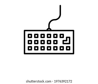 Keyboard Icon in trendy flat style isolated on white background, for your web site design, app, logo, UI. Vector illustration, EPS10.