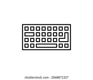 Keyboard Icon in trendigem, flachem Stil einzeln auf weißem Hintergrund, für Ihr Webseitendesign, App, Logo, UI. Vektorgrafik, EPS10.
