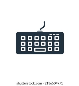 keyboard icon in trendy flat style isolated on white background. Keyboard button symbols for web and mobile.