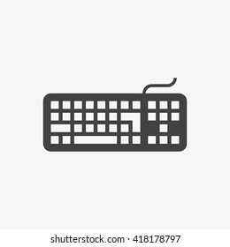 Keyboard Icon in trendy flat style isolated on grey background, for your web site design, app, logo, UI. Vector illustration, EPS10.