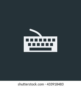 Keyboard icon in trendy flat style background, image jpg, vector eps, flat web, material icon, UI illustration