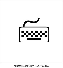 Keyboard Icon in trendy flat style isolated on grey background, for your web site design, app, logo, UI. Vector illustration, EPS10.