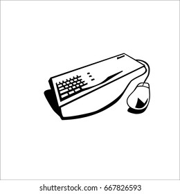 Keyboard Icon in trendy flat style isolated on grey background, for your web site design, app, logo, UI. Vector illustration, EPS10.