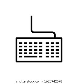 Keyboard icon in trendy outline style isolated on background