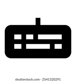 Keyboard icon. keyboard, typing, keypad, computer, device, office, pc, laptop, electronic, technology. Vector icon illustration