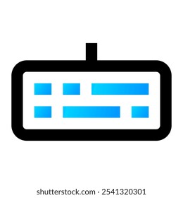 Teclado, tecleando, teclado, ordenador, dispositivo, oficina, PC, ordenador portátil, electrónica, tecnología. Ilustración de icono de Vector