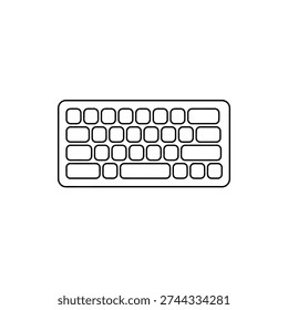 Keyboard icon, typing symbol, computer peripheral graphic