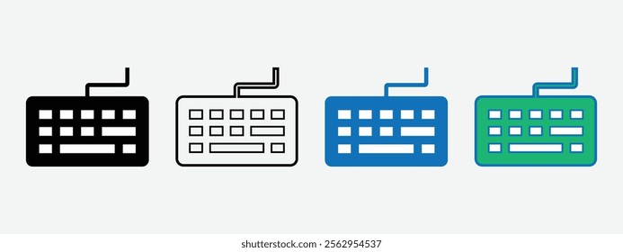 Keyboard Icon Vector. Computer Keyboard Icon. Typing Keyboard Sign.