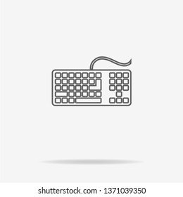 Keyboard icon. Vector concept illustration for design.