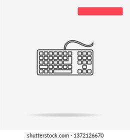 Keyboard icon. Vector concept illustration for design.