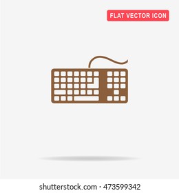 Keyboard icon. Vector concept illustration for design.