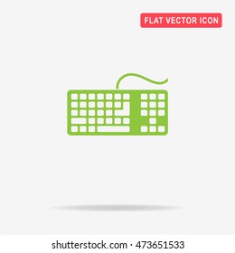 Keyboard icon. Vector concept illustration for design.