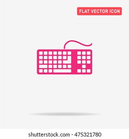Keyboard icon. Vector concept illustration for design.