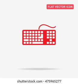 Keyboard icon. Vector concept illustration for design.