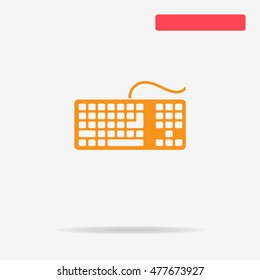 Keyboard icon. Vector concept illustration for design.