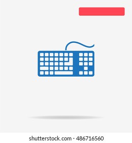 Keyboard icon. Vector concept illustration for design.