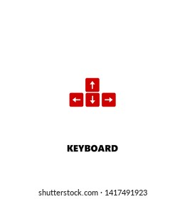 keyboard icon. keyboard vector design. sign design. red color