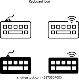 Icono de teclado. Vector de icono de teclado. Pasos de iconos de teclado. Icono de teclado para aplicaciones, web, ui, ux.