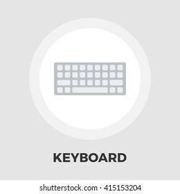 Keyboard icon vector. Flat icon isolated on the white background. Editable EPS file. Vector illustration.