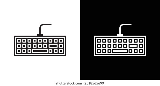 Keyboard icon Vector flat thin line illustration