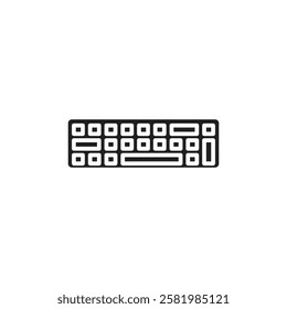 Keyboard icon Vector flat thin line illustration