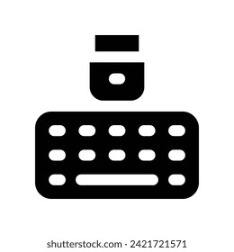 keyboard icon. vector glyph icon for your website, mobile, presentation, and logo design.