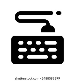 keyboard icon. vector glyph icon for your website, mobile, presentation, and logo design.