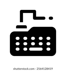 Keyboard icon. vector glyph icon for your website, mobile, presentation, and logo design.