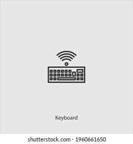 keyboard icon vector icon.Editable stroke.linear style sign for use web design and mobile apps,logo.Symbol illustration.Pixel vector graphics - Vector