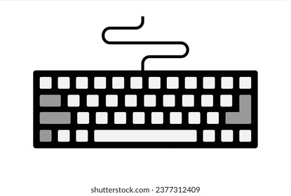 Keyboard icon, vector illustration 10 eps.