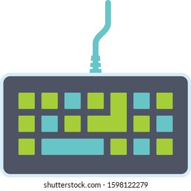 Keyboard Icon Vector Illustration. colorful keyboard