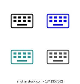 ilustración del vector de icono de teclado. Diseño plano.