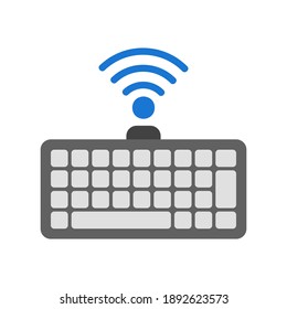 Keyboard icon vector illustration in flat style about internet of things for any projects, use for website mobile app presentation