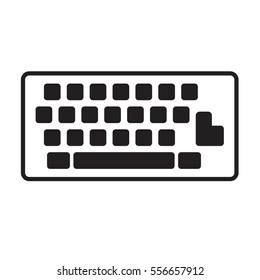 Keyboard Icon Vector Illustration Flat Design