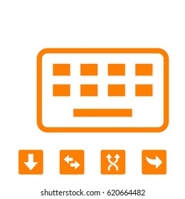 keyboard icon vector illustration. Flat design style