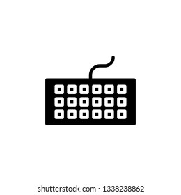 Keyboard Icon Vector Illustration in Glyph Style for Any Purpose